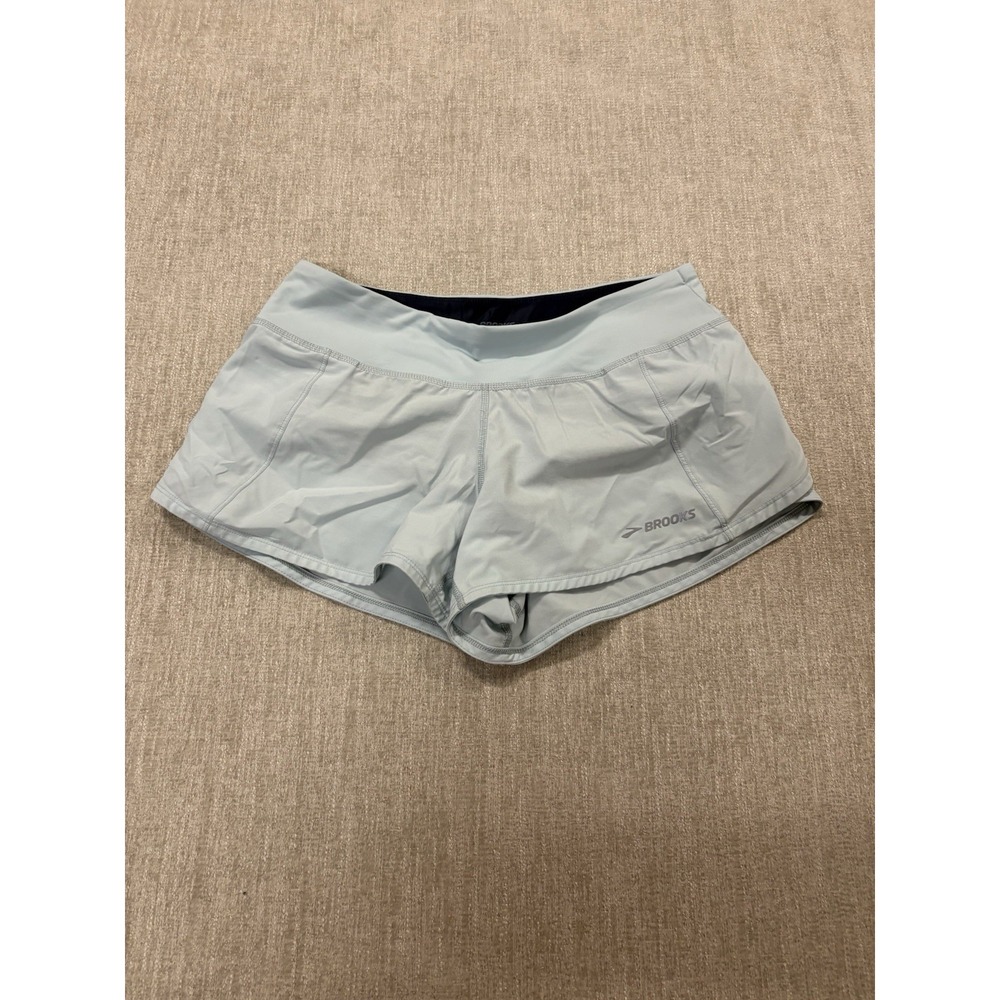 Brooks Running Chaser 3" Short Lined Women's Size Medium Light Blue Athletic